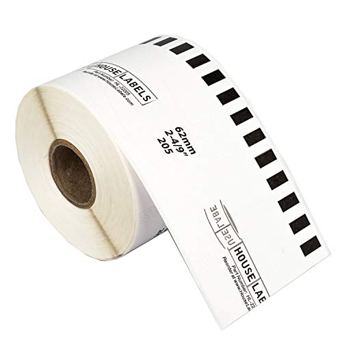 HouseLabels Compatible with Brother DK-2205, 2-4/9" x 100'