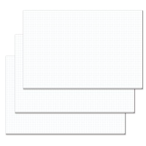 Large Engineering Graph Paper Pad - 60 Sheets/120 Pages, 17" x 11" Quadrille Grid Paper for Drafting, Engineering, Blueprint Drawing, Architect Designers, 4"x4" Blue Grid Paper, Giant Drafting Pad