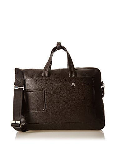 PIQUADRO Vibe Two Handle Leather Portfolio, dark brown (di moro), One Size, Contemporary