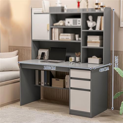 BXNSDFS Computer Desk Hutch Combination Home Desktop Student Study Table