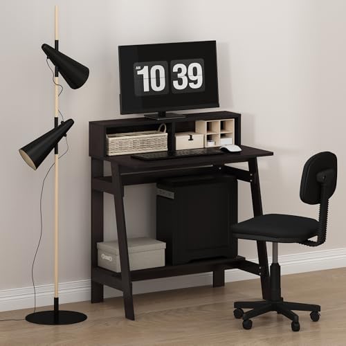 Furinno Simplistic 31-Inch Compact Computer Desk, Dark Mocha
