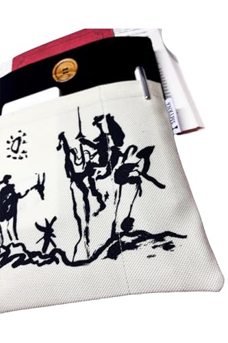 Book Sleeve Case for Don Quixote, White, Medium Size, Padded Cover for Books and E-Readers - Karışık, M