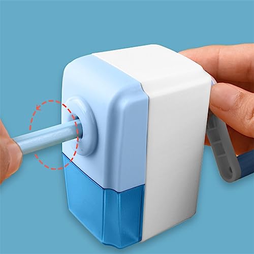 NVEIRGH Cute School Office Non Slip Automatic Enter Hand Crank Pencil Sharpener Multifunctional Labor Saving Classroom(E)