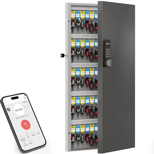 120 Key Lock Box Smart Key Organier Cabinet with Keypad & App for Office