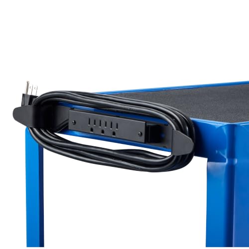 LUXOR UCMT1-RB Adjustable-Height Steel Utility Cart - Royal Blue