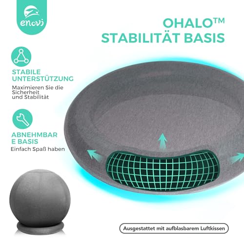 ENOVI ProBalance Deepspace Grey Yoga Ball Chair, 65cm, FG