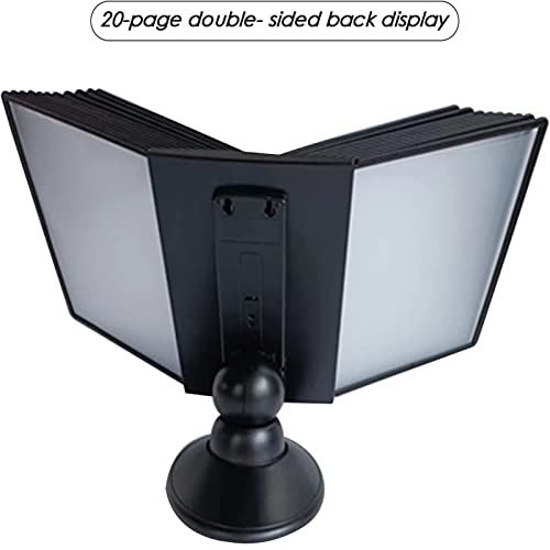 EliteBloom Desktop Reference System - Catalog Display Rack 20 Page Double-Sided Panels Adjustable Desk Bookshelf Organi,20 Pages