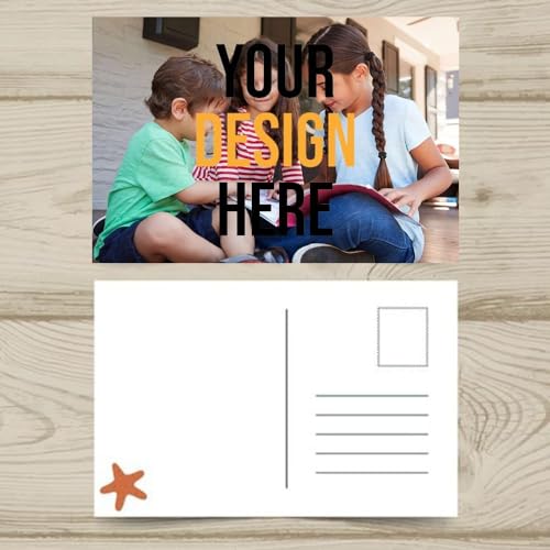 MornLu Custom Postcards 200 Pieces Personalized with Photo Logo Text Double Sided Gloss Card Stock for Invitations Announcements Thank You Cards
