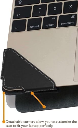 Broonel - Profile Series - Black Leather Laptop Case Compatible with ASUS ProArt P16 H7606WI-ME045W OLED 16" Laptop
