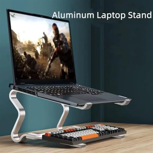 QERTYHJK Aluminum Laptop Stand Portable Game Notebook Holder Compatible with Inch Computer Non-Slip Base