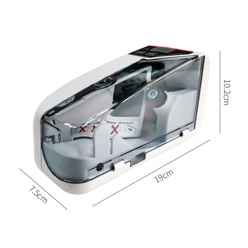 Acivirdde Money Counting Machine - Mini Handheld Currency Counter with LED Display for Banknotes - Portable Bill Cash Register