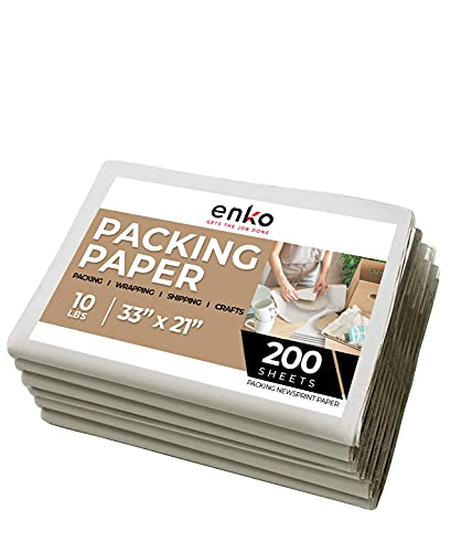 enKo 10lbs Newsprint Packing Paper for Moving & Shipping (33 x 21 Inch)