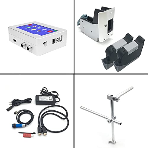 RESKIU Automatic Inkjet Printer, Thermal Inkjet Printer, Online Coding Machine, 12.7/25.4mm Large Character Automatic Coding Machine Online Assembly Line Production Date Batch Number Printer,25.4MM