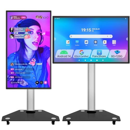 JAV Smart Board 43 Inch,Electronic Interactive Smartboard for Classroom Office Home, Screen Mirroring from Android OS Board for Presention Annotation Live Streaming (Wall Mount Included)