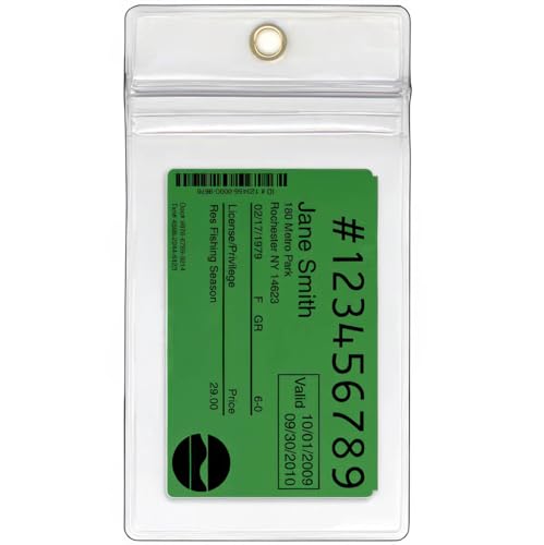 StoreSMART - 100 Pack - ID/Badge Holder with Lanyard - Clear Plastic - LY3578ZIPS-100