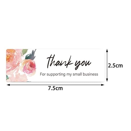MVNOIRE "Thank You for Supporting My Small Business Seal Sticker Gift Flower Wrap Decoration