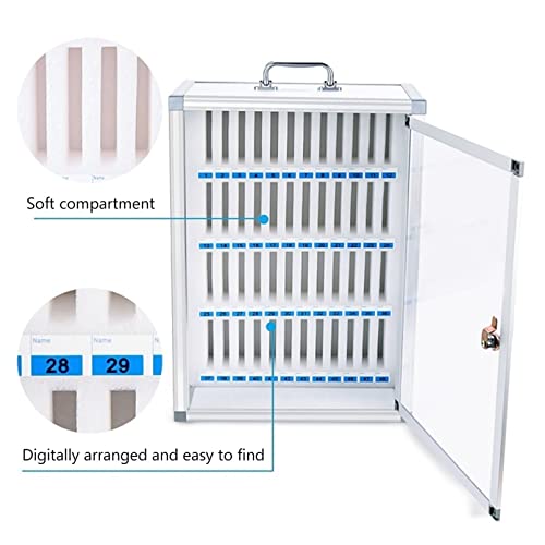 Phone Storage Cabinet 6-60 Slots Aluminum Alloy Wall Phone Box with Lock Pocket Chart Classroom Factory Cell Phone Holder (Color : 12)