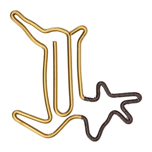 LENmzpomA Cute Paper Clips,100pcs Shaped Paper Clips Deer Shape Metal Portable Office Clips for File Classification Document Organizing