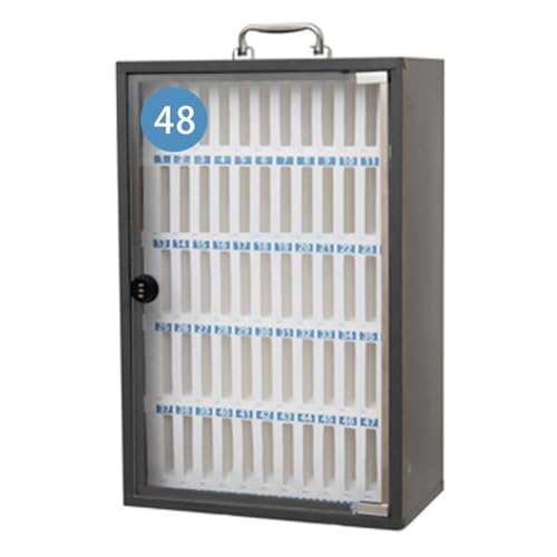 Dntum Mobile Phone Cabinet Wall -Mounted Storage Cabinet Stainless Steel Mobile Phone Storage Box Telephone Storage Box,Black48 Bit