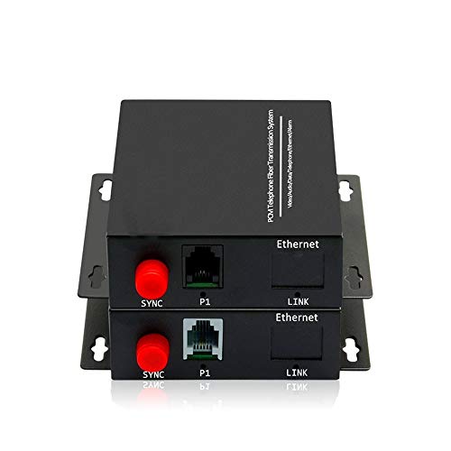 1Pair 1 Channel PCM Voice Telephone Fiber Optical Media Converters Extender Adapter Single Mode FC Fiber Optic Port Caller ID FAX