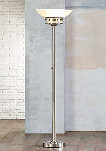 Deco Light Blaster 72 1/2" Tall Nickel 4-Light Torchiere Floor Lamp