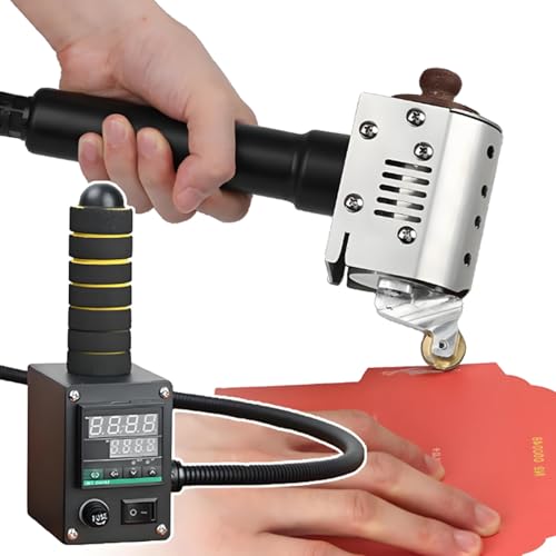 ZyKnaurral Handheld Hot Melt Glue Roller Machine,Glue Applicator Roller for DIY Crafts, Packaging and Leather Work,Adjustable Temp 50-220℃, Industrial Glue Applicator 50ml-5mm