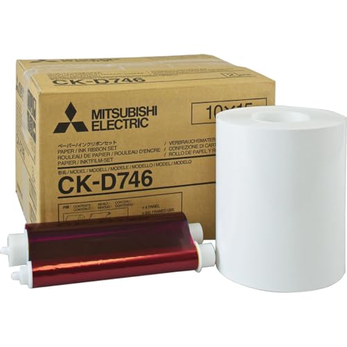 Mitsubishi 4 x 6 Glossy Laminated Paper Roll and Inksheet For CP-D70DW; CP-D707DW Printers