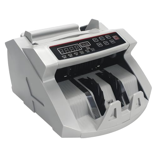 UDIYO Money Counter Machine with UV/MG/IR Detection - 900+/Min High Speed Cash Counter for USD/EUR/JPY Mixed Bills, 300-Capacity Counter with Display & Batch Mode (9.72x11.22 US Plug