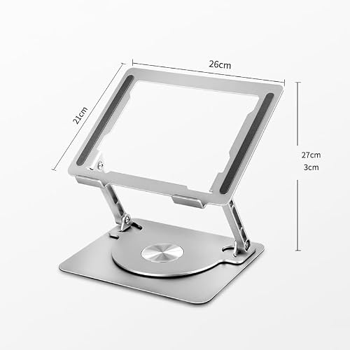 DDYYDS Laptop Stand with 360 Degree Rotation Computer with Folding and Lifting Aluminum Alloy Hollow Heat Dissipation Base
