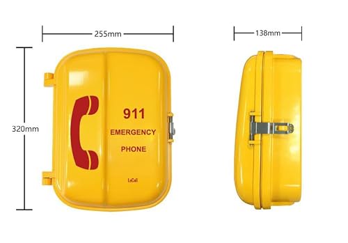 LeCall Outdoor Emergency Phone/ 911 Telephone/Emergency Call Box, IP67 Weather Proof and Vandal Resistant, TEP302