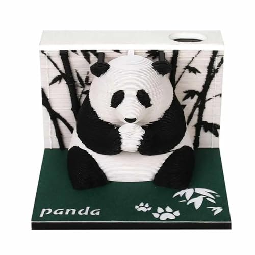Yuidaaavzz 3D Calendar with Led Lights 3D Calendar 2024 Notepad Paper 3D Memo Pad Block Notes Office Desk Decoration Opening (A)