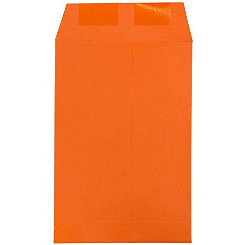JAM PAPER 6 x 9 Open End Catalog Colored Envelopes - Orange Recycled - 250/Pack