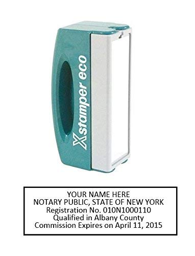 Xstamper Pre-Inked Custom Stamp N42 New York Pocket Notary Stamp 5/8" x 2-7/16"