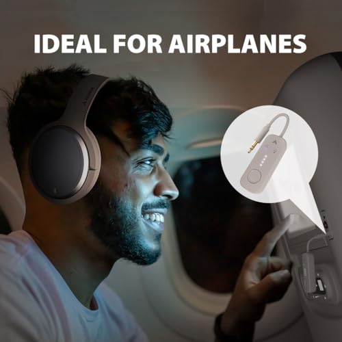 Avantree Sky Eon - ANC Travel Headphones with Airplane Adapter