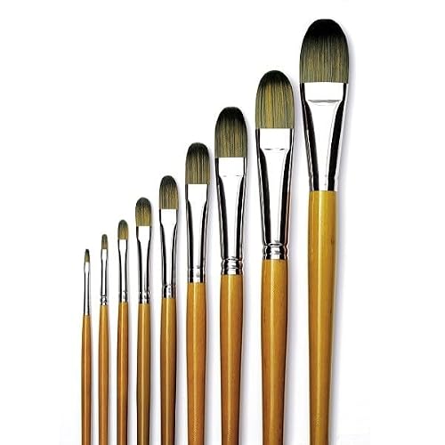 Isabey Isacryl Synthetic Brush, Filbert, 10, Natural