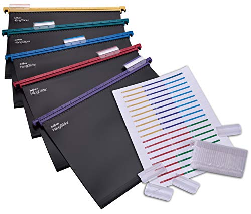 Snopake HangGlider Suspension Files Polypropylene with Tabs A4 Assorted Ref 10296 [Pack of 25] Foolscap