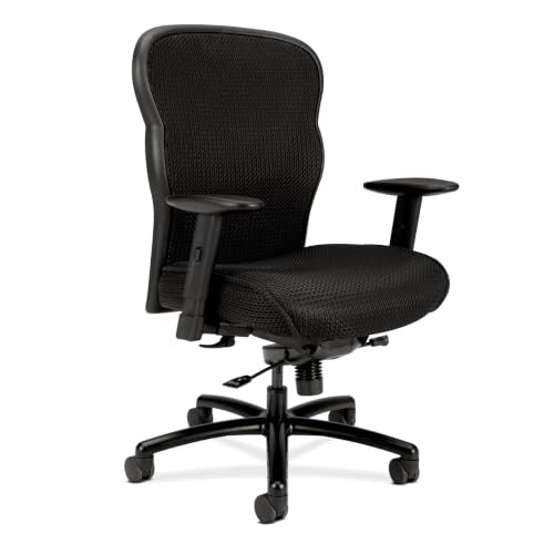 HON Wave Big and Tall Ergonomic Office Chair, Heavy Duty Desk Chair, Black