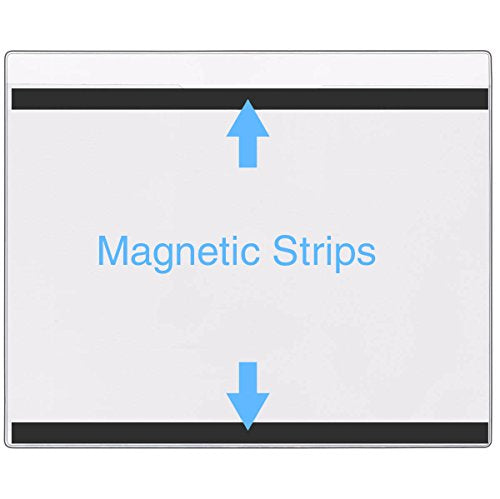 StoreSMART – File Jacket with Magnetic Back - 50-Pack – Clear Plastic Back, Clear Plastic Front - 8 1/2 x 11 - Lean / 5S / Six Sigma (FJ85STCM-LEAN-50)