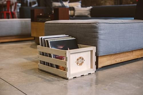 Crosley AC1004A-NA3 3 Pack Vinyl Record Storage Crate Combo, Natural