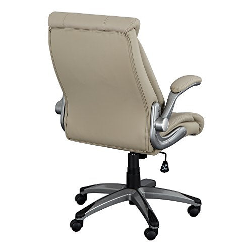 Norwood Commercial Furniture High Back Executive Office Chair with Flip-Up Arms for Home or Office - Champagne (NOR-OUG1041CP-SO)