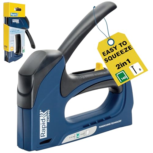 Rapid, Rapid ALU940 Staple Gun for Staples No. 140, 3-Stage Performance, Ergonomic Handle, Powercurve Technology (5001692)