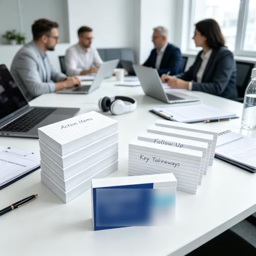 Ruled Index Cards, 3" x 5", White, 1,000 Cards, 10 Packs of 100