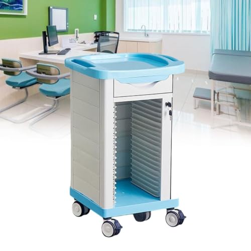 Multi-Tier Mobile Chart Rack with Locking Casters