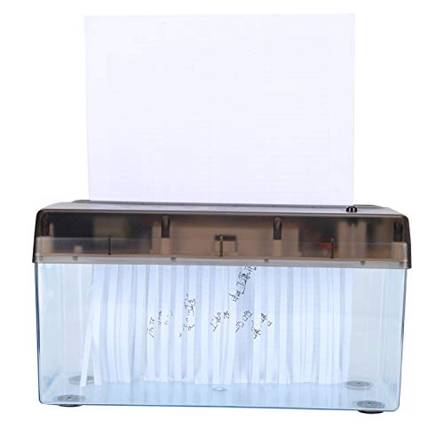 KUIDAMOS 2 Sheets Capacity Strip-Cut Paper Mini Cross Paper and Credit Card Shredder Non-Slip Silicone Pad USB for Small Home Office Use