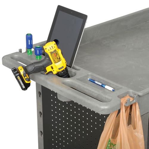 Global Industrial Top Tray Shelf Maintenance & Utility Cart with Cabinet,