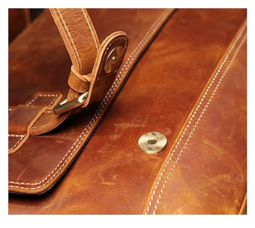 Vintage Crossbody Bag For Men Leather Messenger Bag For Men 12.9 Inch Laptop Mens Shoulder Bag Large Capacity