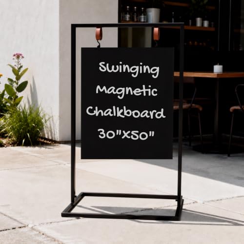 Ilyapa Metal A Frame Sign, Chalkboard Sidewalk Sign - 30x50 in Outdoor