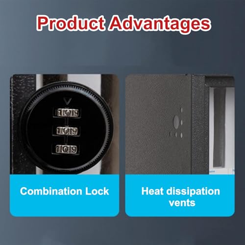 Cell Phone Lock Box, Steel Password Lock Mobile Phone Storage Cabinet, Cell Phone Storage Box, Mobile Phone Safe for Classroom, Gym Office(19.5x21x48cm)