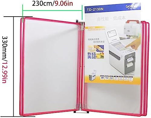 NOOLAR Wall Mounted Document Holder, 20 Pockets Display Units Flip Folder, Hanging Wall File Organizer,A4 Wall Hanging Display Book, Presentation Project Folder for Files, W23.23xH12.99in