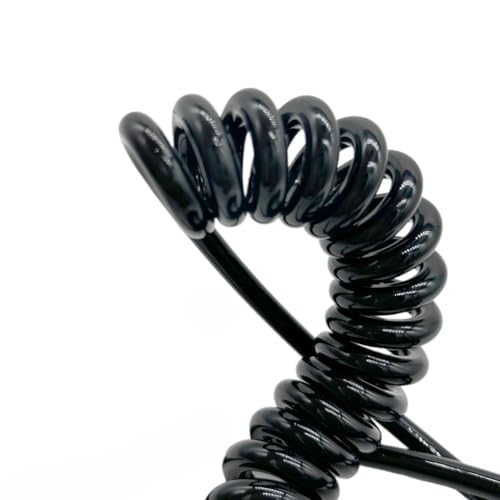 10 Core Coiled Curly Power Cord Cable 3.7 Meters Stretch 24-14 AWG